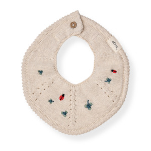 Care: Saga | Flora Teething Bib - Clover on Cream