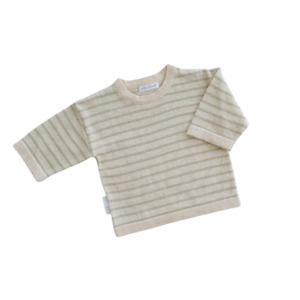 Baby Shoes 1: Ziggy Lou Long Sleeve Tee Biscotti Stripe