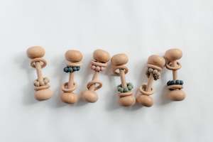 Beech & Silicone Rattle