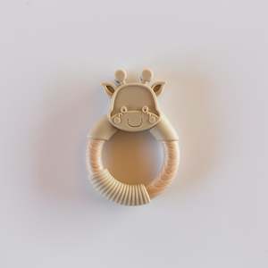 Linen Giraffe Teether