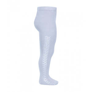 Warm Openwork Tights: Openwork Side Warm Tights Baby Blue