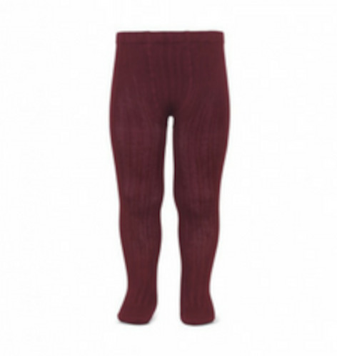 Garnet Ribbed Tights
