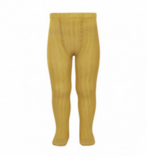 Mustard Ribbed Tights