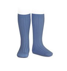 Ribbed Socks French Blue