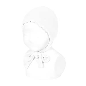 Summer End: Condor White Moss Stitch Bonnet