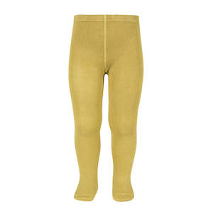 Plain Soft Stitch Tights Mustard