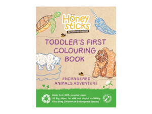 Honeysticks Toddlers First Colouring Book - An Endangered Animals Adventure