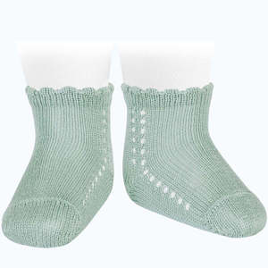 Sage Green: Condor Short Lace Socks Sea Green