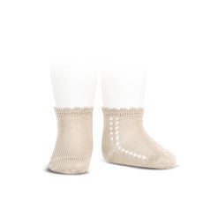 Summer End: Condor Short Lace Socks Linen