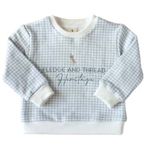 New Baby: Fledge & Thread Jumper - Blue Gingham