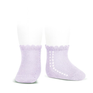 Socks Tights: Condor Short Lace Socks Lavender