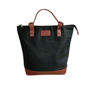 For Mama: Arch The MINI Luxe Arch Bag - Black / Tan