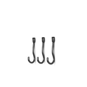 FERM LIVING Curvature Hooks, Black Brass (Set of 3)