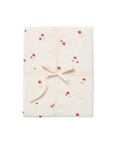 Garbo&Friends Seersucker Fitted Sheet Single Poppy