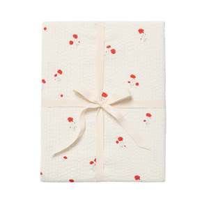 Garbo&Friends Seersucker Fitted Sheet Cot Poppy