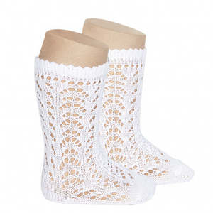 Condor Long Lace Socks White