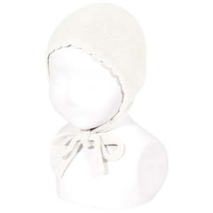 Condor Classic Garter Stitch Bonnet Cream