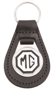 Key rings: MG Enamel Badged Leather Key Ring