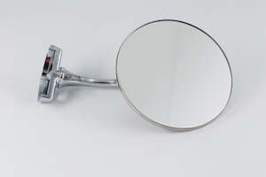 Chrome Quarterlight Mirror - Round Head - Convex Glass
