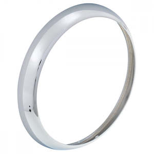 Lighting: Outer Headlamp Rim - 7"- Chrome - Screw-on Type