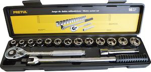 Pretful Socket Set - 1/4" drive - Metric 22 Piece