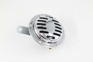 6V Chrome Horn with Slotted Grille - 105mm