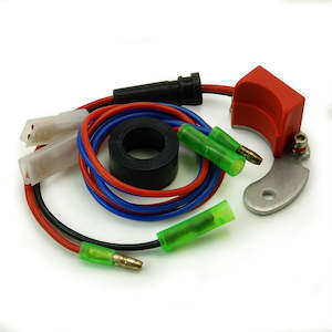 Ignition: Bosch JFU6 6 cylinder single piece left hand points, large cam negative earth