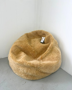 Wholesale: Sand Curly Wool Bean Bag