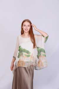 Made In Italy- Silk Top in 4 Colors ( fit most) - Classique Boutique