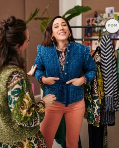 Pom Amsterdam- Jacket- Padded Indigo Blue - Classique Boutique