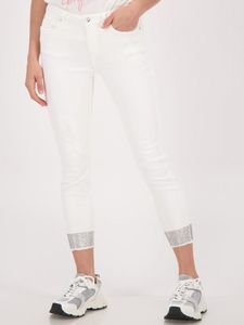 Monari- Jeans with Rhinestone - off white - Classique Boutique