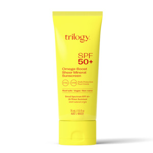 Trilogy SPF 50+ Omega-Boost Sheer Mineral Sunscreen 75ml