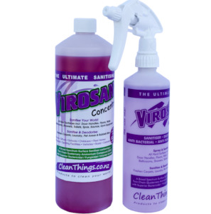 Virosan Sanitiser Deodoriser Concentrate 1 Litre + Virosan Spray Bottle (rtu)