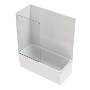 Varo BTW Freestanding Swing Panel Tiled Wall Shower over Bath