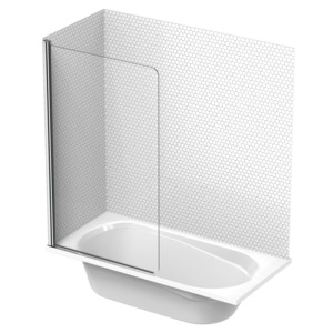 Tiled Wall Shower Over Bath: Pacific Swing Panel Tiled Wall Shower over Bath