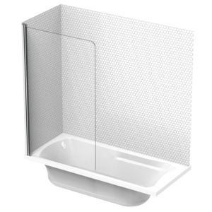 Tiled Wall Shower Over Bath: Matisse Swing Panel Tiled Wall Shower over Bath