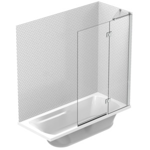 Tiled Wall Shower Over Bath: Matisse Platinum Panel Tiled Wall Shower over Bath