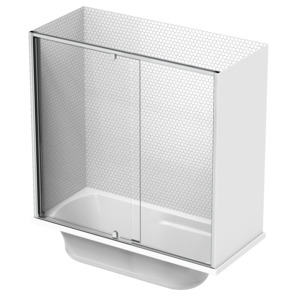 Tiled Wall Shower Over Bath: Matisse Enclosure Tiled Wall Shower over Bath