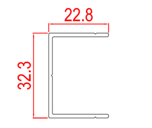 Shower Spare Parts: Wall Receiver - Door - White 1920mm