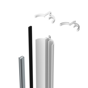 Handle Assembly for Sierra Shower - White