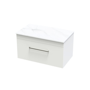 Wall Hung Vanities: Cashmere Pro Arctic 800 Single Drawer Wall Vanity