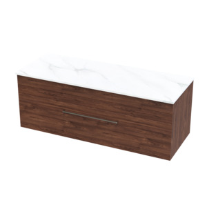 Cashmere Pro Arctic 1200 Double Bowl Single Drawer Wall Vanity