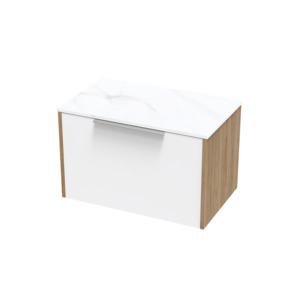 Nikau Pro Arctic 750 Single Drawer Two Tone Wall Vanity