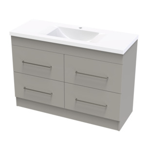 Floorstanding Vanities: Cashmere Norfolk 1200 4 Drawer Floor Vanity