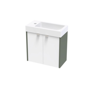 Hand Basins: Nikau 500 Hand Basin Two Tone Wall Vanity