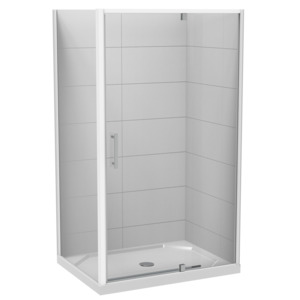 Showers For Tiled Walls: Millennium Rectangle 2 Sided Pivot Door Shower for Tiled Walls