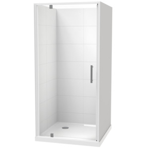 Showers For Tiled Walls: Millennium Square 3 Sided Pivot Door Shower for Tiled Walls