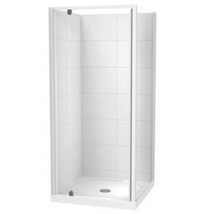 Sierra Square 2 Sided Pivot Door Shower for Tiled Walls