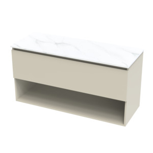 Pinnacle Collection: Pinnacle Pro Arctic 1200 Drawer Open Wall Vanity