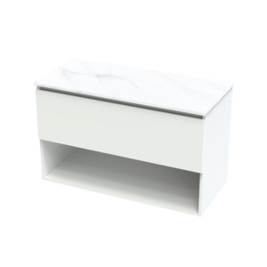 Pinnacle Collection: Pinnacle Pro Arctic 1000 Drawer Open Wall Vanity